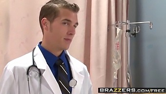 Leather-Clad Teen Gets Her Ass Spanked And Toys With A Doctor