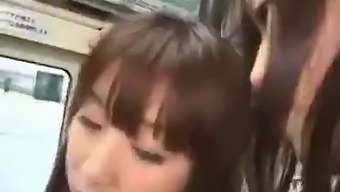 Asian Lesbian Train Ride With Free Japanese Porn On Display