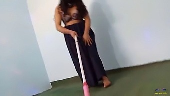 Mature Latina Mom With Big Natural Tits Gets Caught Cleaning The Room