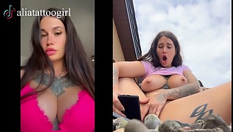 Amateur Tiktok Model Indulges In Public Play With Big Tits And Dildo