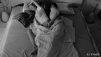 A Covertly Filmed Amateur Couple'S Morning Intimacy In The Bedroom
