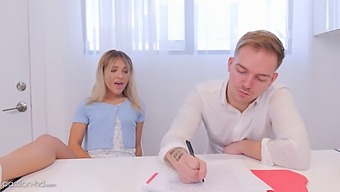 Blonde Teen Gets Her Face Fucked By Her College Tutor In Hd Video