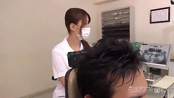 Japanese Dentist'S Big Natural Tits In Action